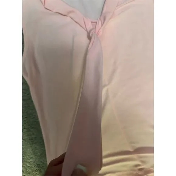 Anne Klein Women's Sleeveless V-Neck Blouse Pink Size M - Picture 3 of 10